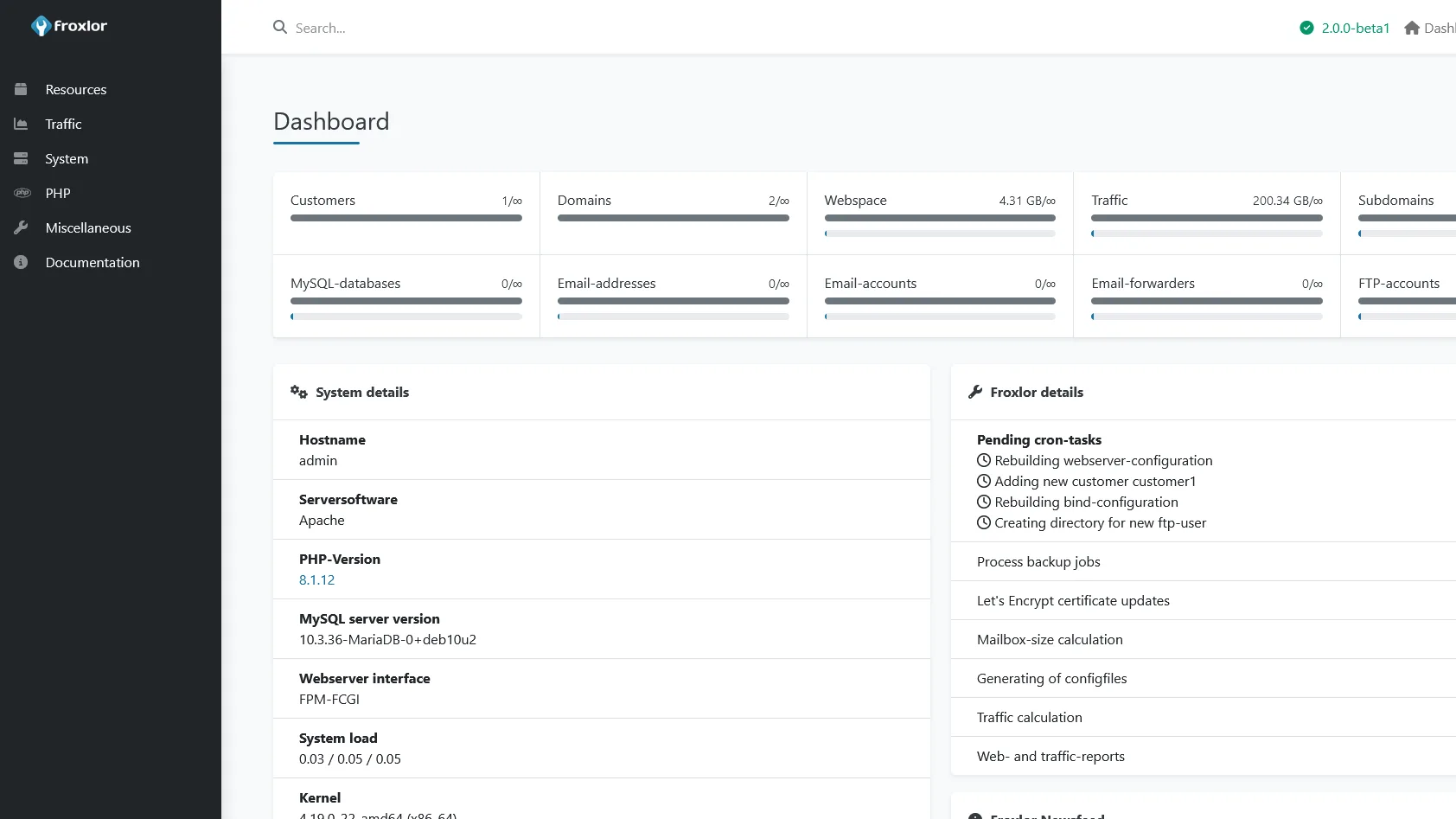 froxlor in Version 2.0 veröffentlicht
